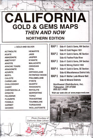 California Gold & Gems Then & Now, Northern Edition (Maps)
