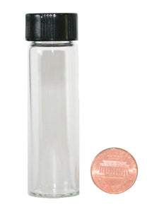 Large Glass Vial w/ Blk Cap